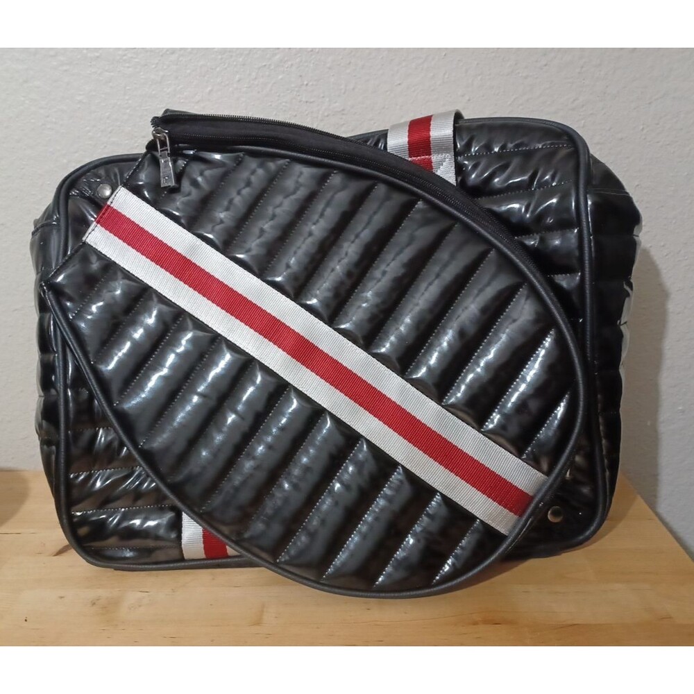 Anthropologie Black red Tennis Bag and bag set By Think Royln - Picture 3 of 13